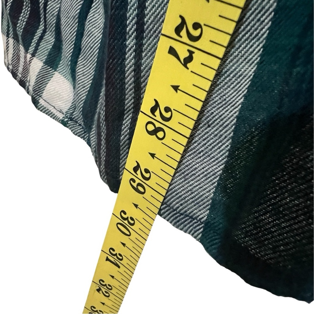 Knox Rose‎ Green Plaid Ruffle Blouse - Picture 6 of 11